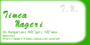 timea mageri business card